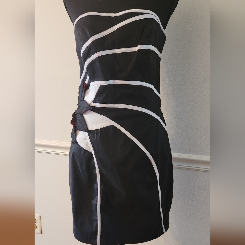 Chic Black and White Women's Dress